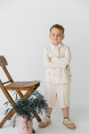Eleganckie krótkie spodenki KASJAN beżowe dla chłopca 