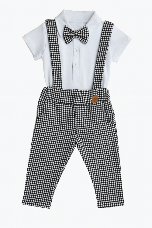 spodnie z szelkami czarno biała pepitka.png