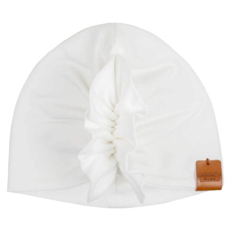 biały turban na chrzest