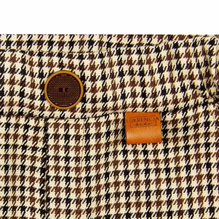 spodnie na chrzest w pepitkę