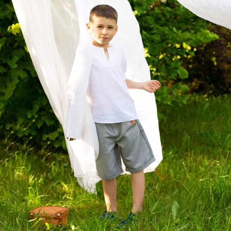 elegancka koszula dla chłopca na lato