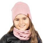 Czapka bawełniana Alex dla dziewczynki różowa