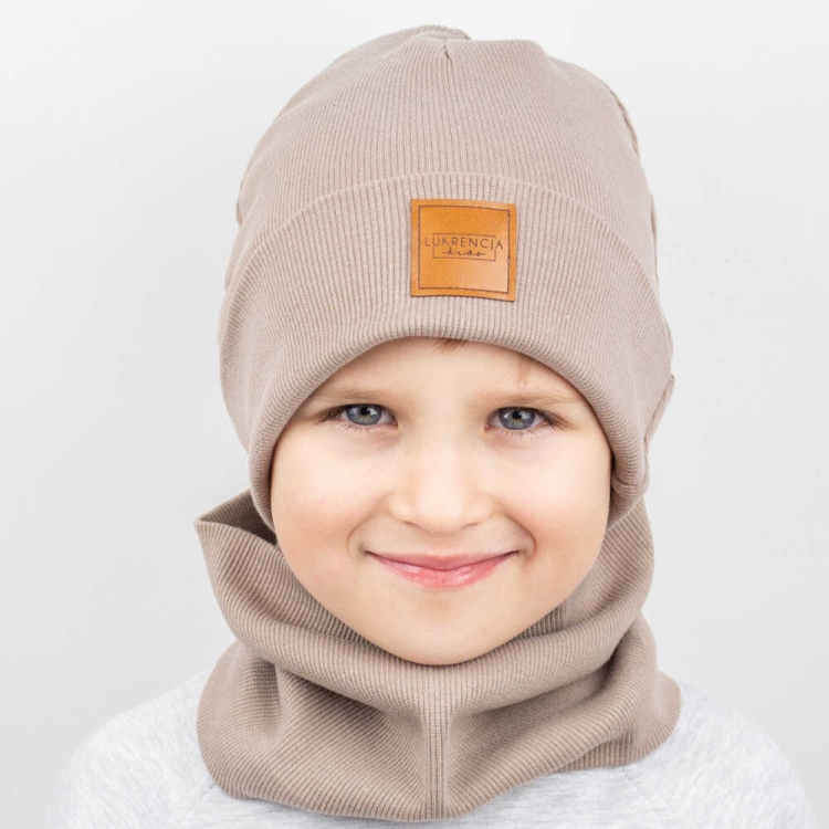 czapka beanie z kominem